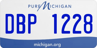 MI license plate DBP1228