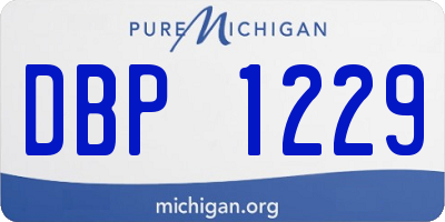 MI license plate DBP1229