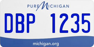 MI license plate DBP1235