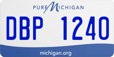 MI license plate DBP1240