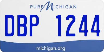 MI license plate DBP1244