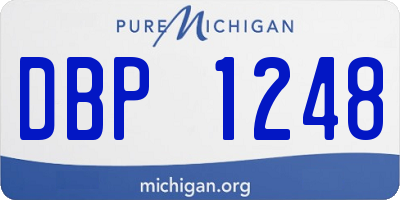 MI license plate DBP1248