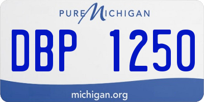 MI license plate DBP1250