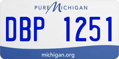 MI license plate DBP1251