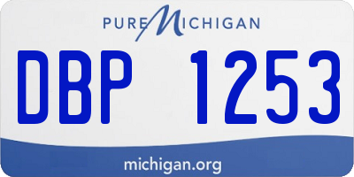 MI license plate DBP1253