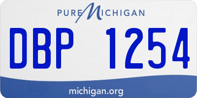 MI license plate DBP1254