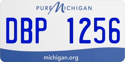 MI license plate DBP1256