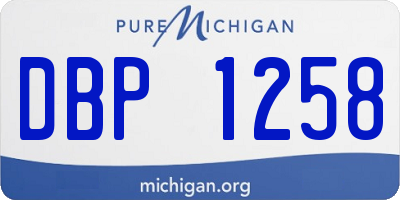 MI license plate DBP1258