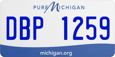 MI license plate DBP1259