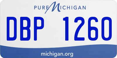 MI license plate DBP1260