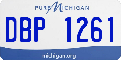 MI license plate DBP1261