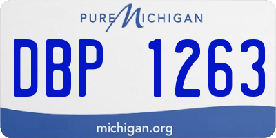 MI license plate DBP1263