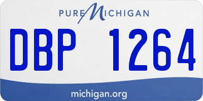 MI license plate DBP1264