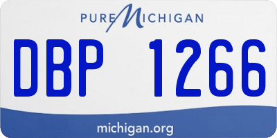 MI license plate DBP1266