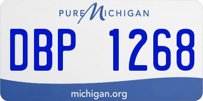 MI license plate DBP1268