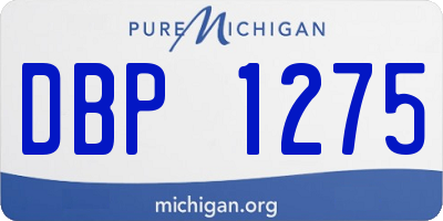 MI license plate DBP1275