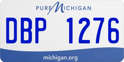MI license plate DBP1276