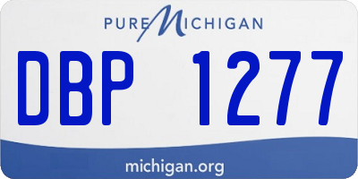 MI license plate DBP1277