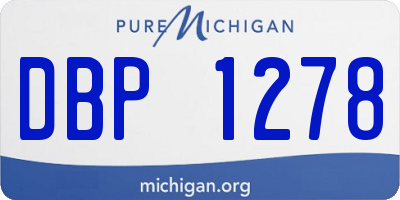 MI license plate DBP1278