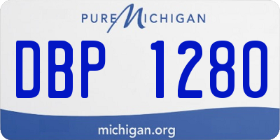 MI license plate DBP1280