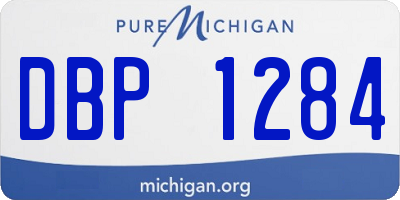 MI license plate DBP1284