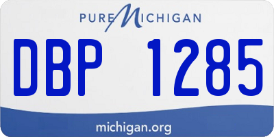 MI license plate DBP1285