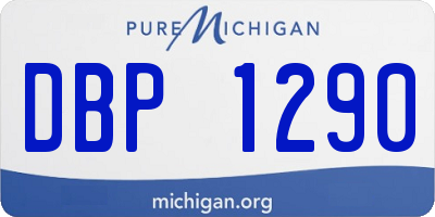 MI license plate DBP1290