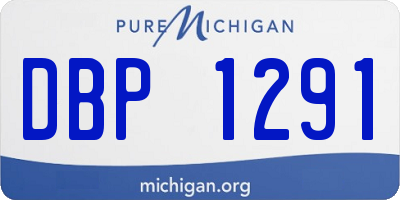 MI license plate DBP1291