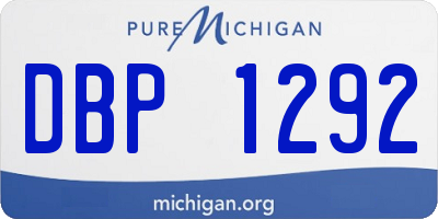MI license plate DBP1292