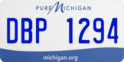 MI license plate DBP1294