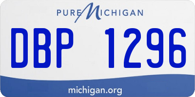 MI license plate DBP1296