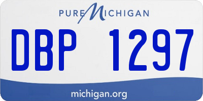 MI license plate DBP1297
