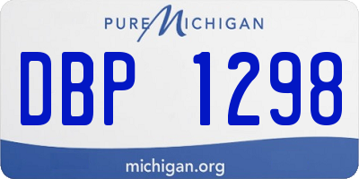 MI license plate DBP1298