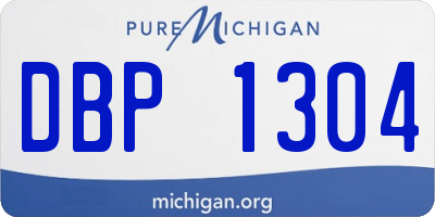 MI license plate DBP1304