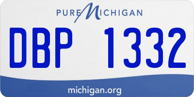 MI license plate DBP1332