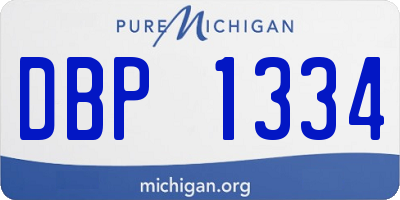 MI license plate DBP1334