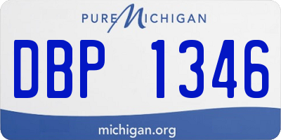 MI license plate DBP1346