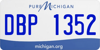 MI license plate DBP1352