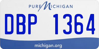 MI license plate DBP1364