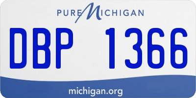 MI license plate DBP1366