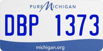 MI license plate DBP1373