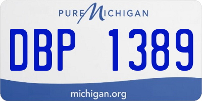 MI license plate DBP1389