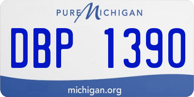 MI license plate DBP1390