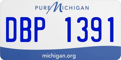 MI license plate DBP1391