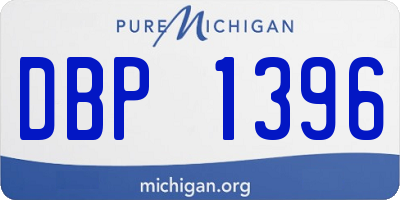 MI license plate DBP1396