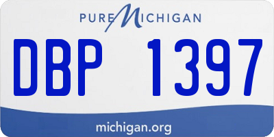 MI license plate DBP1397