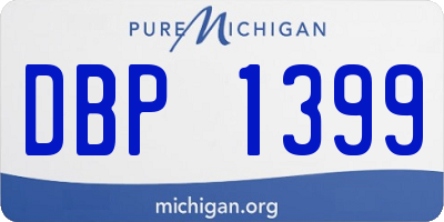 MI license plate DBP1399