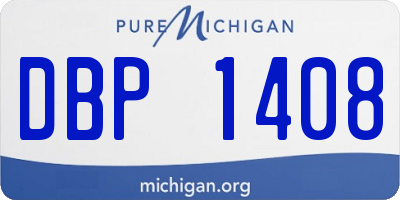 MI license plate DBP1408