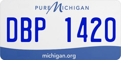 MI license plate DBP1420