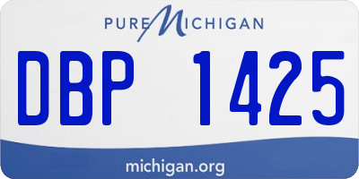 MI license plate DBP1425